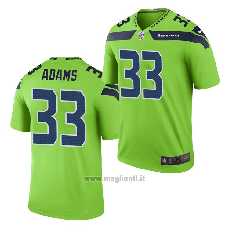 Maglia NFL Legend Seattle Seahawks Jamal Adams Verde Color Rush